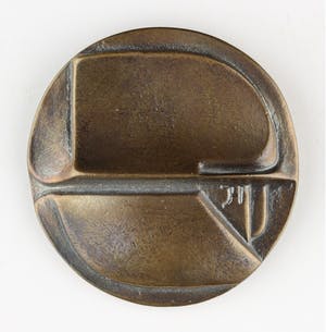 J.W. Victor Hollanders - Bronzen penning: Het woord op afstand, 1990 kopen? Bied vanaf 50!