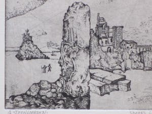 Ab Steenvoorden - Spaans landschap - Ets kopen? Bied vanaf 1!