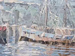 Niet of onleesbaar gesigneerd - Haven in de sneeuw kopen? Bied vanaf 1!