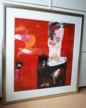 Nico Molenkamp - Theaterfiguur, zeefdruk (prachtig ingelijst, groot!) kopen? Bied vanaf 350!