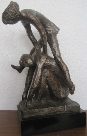 Niet of onleesbaar gesigneerd - Haasje over - Bokspring kopen? Bied vanaf 10!