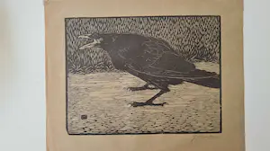 Jan Mankes - Houtsnede Zwarte Kraai - Gesigneerd - 1918 kopen? Bied vanaf 325!