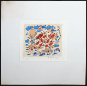 Kees Salentijn - Zeefdruk, Abstracte compositie kopen? Bied vanaf 1!