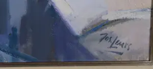 Jos Leurs - Olieverf op doek, Stilleven met hortensia's - Ingelijst (Groot!) kopen? Bied vanaf 500!