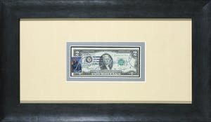 Andy Warhol - Handgesigneerde 2 Dollar Bill - Ingelijst kopen? Bied vanaf 1!