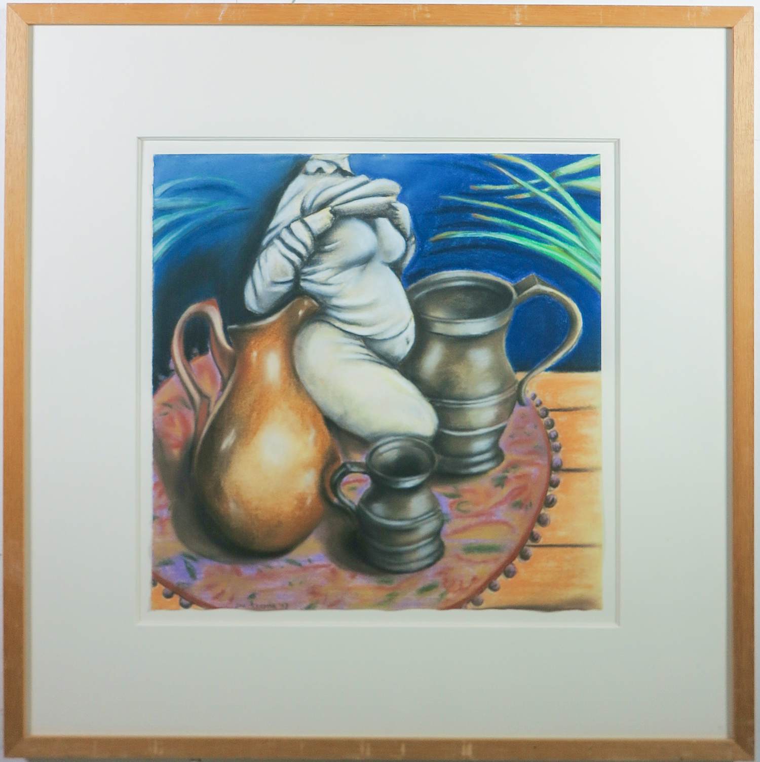 Saskia Griepink - Gouache, potje zwanger - Ingelijst kopen? Bied vanaf 50!