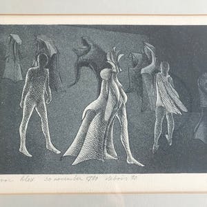 Albert Debois - Zeldzame Litho - Zonder titel - 45/50 - 1977 kopen? Bied vanaf 85!