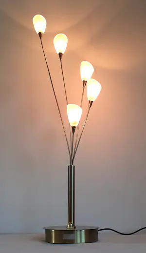 AcheterJan des Bouvrie - Originele JdB lamp, Vintage bosje sneeuw kelkjes/tulpjes fabricaat Boxford? Enchérissez de 79!