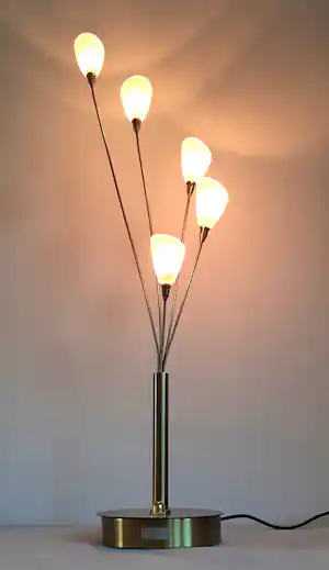 Jan des Bouvrie - Originele JdB lamp, Vintage bosje sneeuw kelkjes/tulpjes fabricaat Boxford verkocht voor € 100!