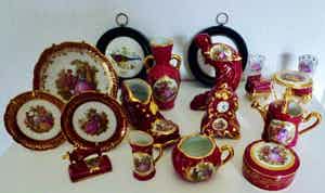 Royal Limoges - Fragonard - 15x mini Limoges items + 2x Limoges handpainted schilderijtjes verkocht voor € 1!
