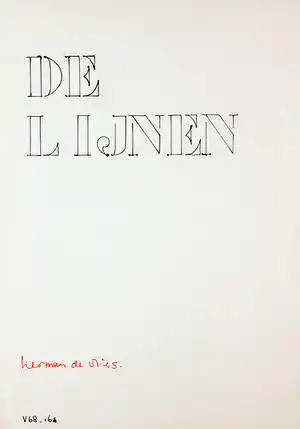 herman de vries - Zeldzame portfolio met 6 tekeningen en geschreven blad, DE LIJNEN v68-161 vendu pour 900€ !