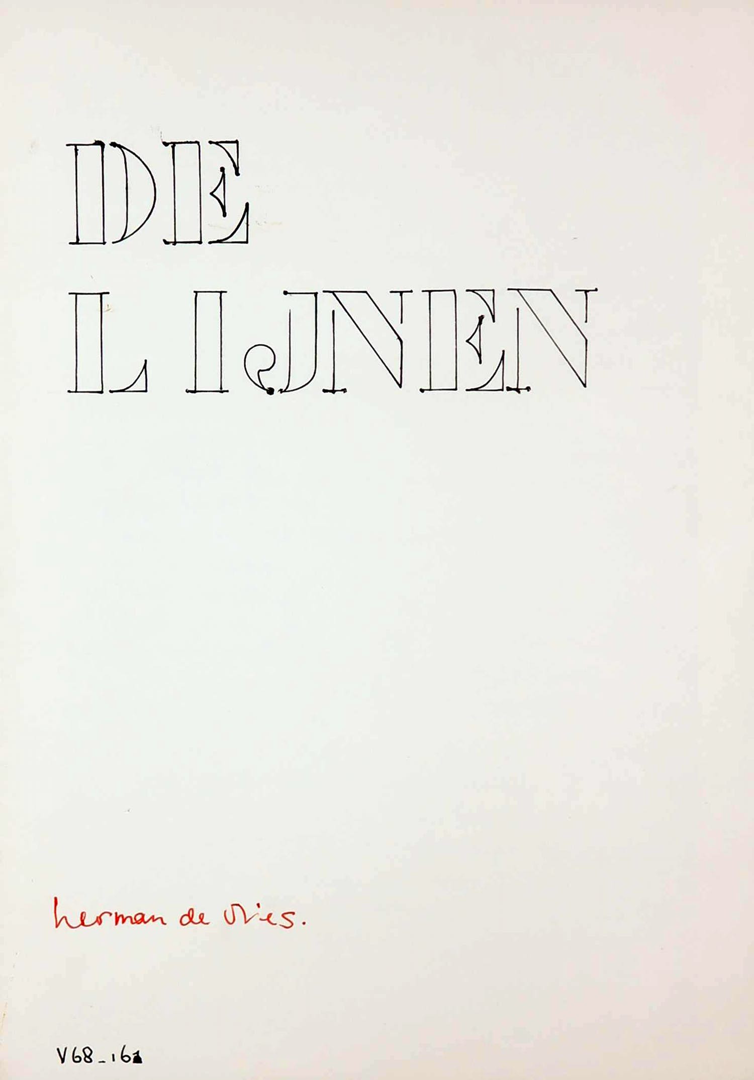 herman de vries - Zeldzame portfolio met 6 tekeningen en geschreven blad, DE LIJNEN v68-161 kopen? Bied vanaf 1000!