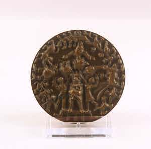 Niel Steenbergen - Bronzen penning, Carnaval verkocht voor € 90!