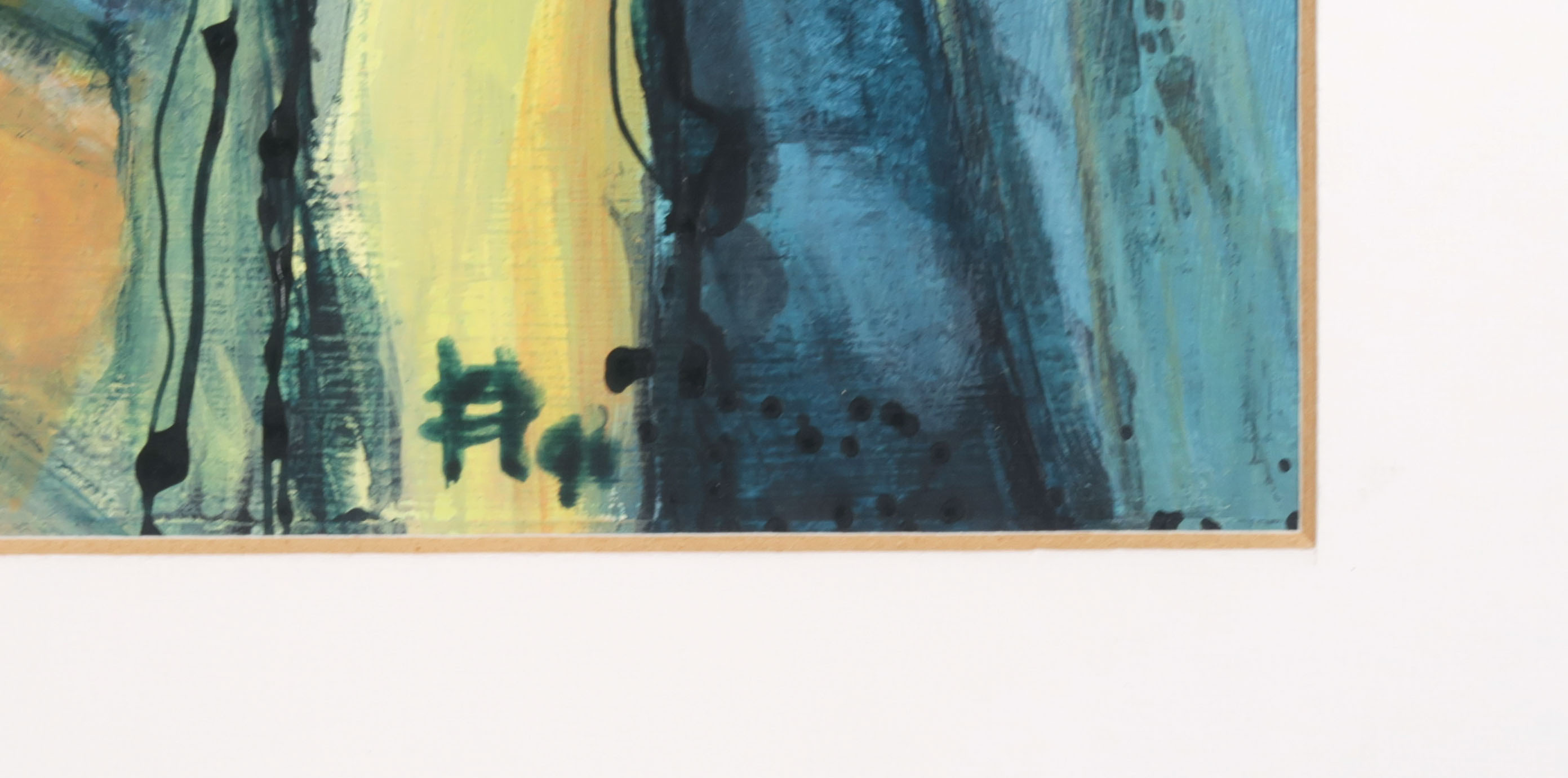 Wim Hoogstraten - Acryl op papier, Afziende rots kopen? Bied vanaf 1!