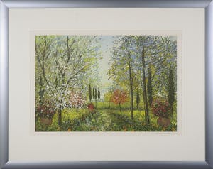 Michele Cascella - Aquatint, Impressionistisch landschap - Ingelijst kopen? Bied vanaf 1!