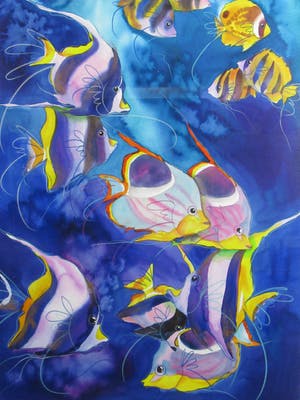 Hettie Saaiman - Tropische Vissen (Blauw) kopen? Bied vanaf 120!