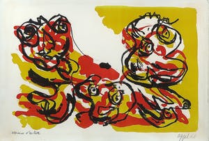 Karel Appel - Litho, Visage - Ingelijst kopen? Bied vanaf 400!