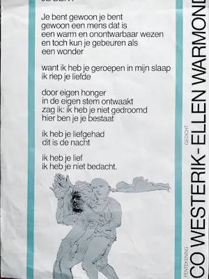 Co Westerik - Pentekening en Ellen Warmond, gedicht JE BENT kopen? Bied vanaf 20!