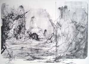 Dirkje Kuik - Litho "Vergezicht" verkocht voor € 45!