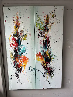 Gena - Abstract Twee Luik kopen? Bied vanaf 299!