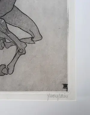Jacques Houplain - Cheval blessé, aquatint ets kopen? Bied vanaf 1!