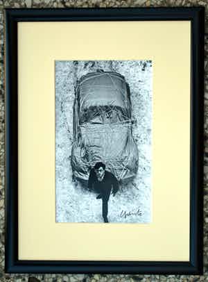 Christo - VW KEVER offsetkaart Zelden!! handgesigneerd 40 X 30 cm verkocht voor € 90!