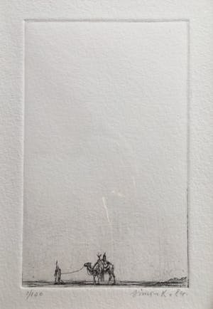 Simon Koene - Eenzame figuur met kameel kopen? Bied vanaf 10!