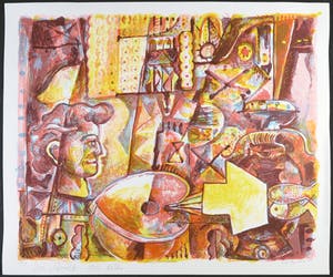 Rik van Iersel - Litho, Visit the studio's kopen? Bied vanaf 1!