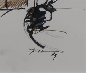 Piet Snoeren - Aquarel met inkt, Roumoules kopen? Bied vanaf 35!