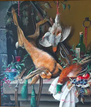 Thomas Heesakkers - Groot pronk/jacht stilleven kopen? Bied vanaf 395!