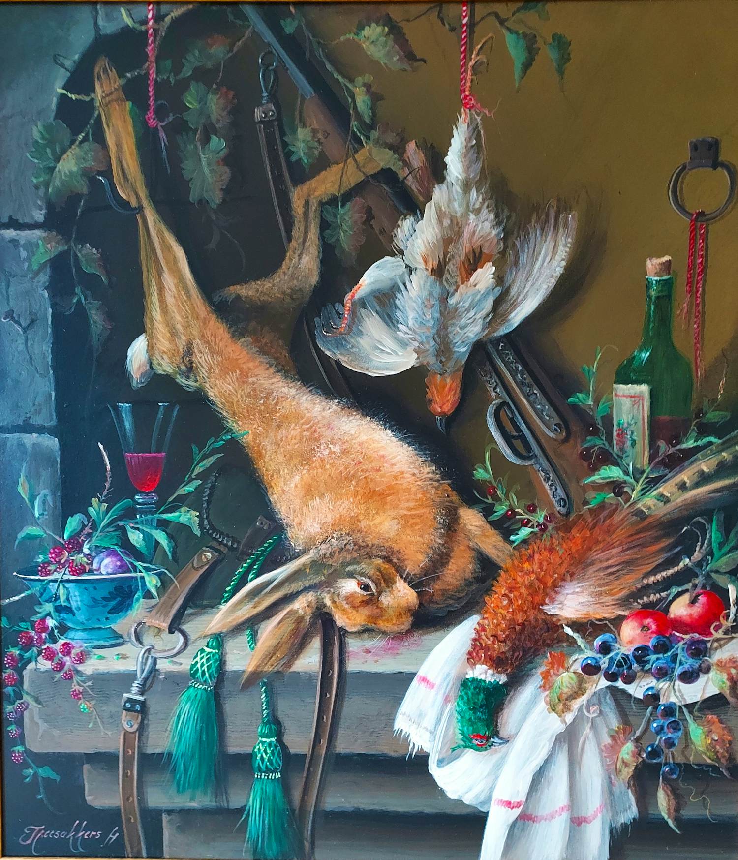 Thomas Heesakkers - Groot pronk/jacht stilleven kopen? Bied vanaf 395!