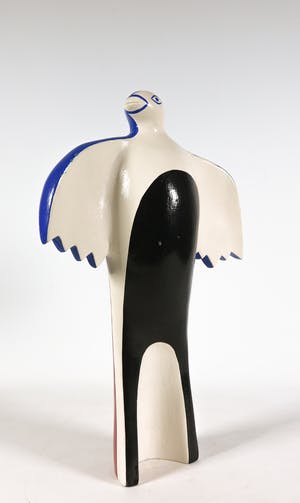 Corneille - Beschilderd en geschilderd beeld van kunsthars, L'oiseau d'amour kopen? Bied vanaf 150!