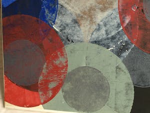 Willem van Malsen - 2 Werken , acrylverf op doek , “Circels” – ca. 2004 kopen? Bied vanaf 150!