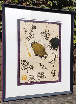 Pierre Alechinsky - Première primaire, litho (mooi ingelijst, groot) kopen? Bied vanaf 850!