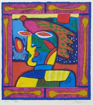 Clemens Briels - Figuren "XIII" (2002) - Ingelijst kopen? Bied vanaf 95!