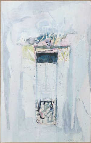 Ruud van der Beele - Gemengde techniek op papier, Abstract - Ingelijst kopen? Bied vanaf 1!