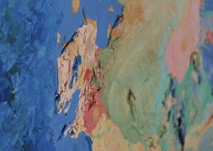 Niet of onleesbaar gesigneerd - Olieverf op paneel, Abstracte compositie kopen? Bied vanaf 1!