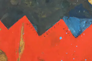 Werner Lehmann - Collage, keramiek en acryl, Zonder titel - Ingelijst kopen? Bied vanaf 250!