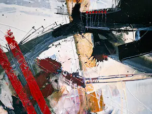 Niet of onleesbaar gesigneerd - Fraai expressionistisch abstract olieverf op paneel - gesigneerd kopen? Bied vanaf 1!