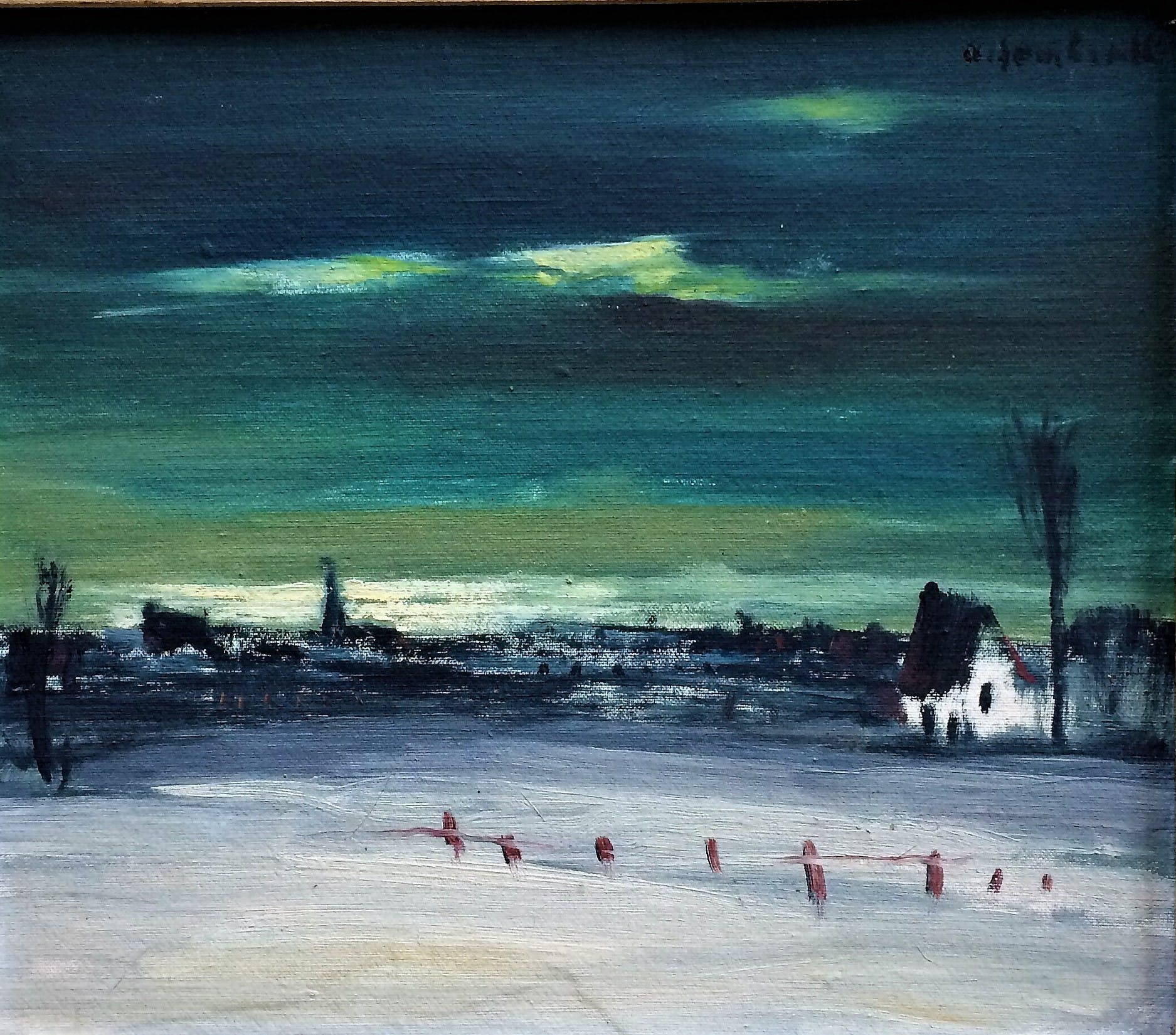Arthur Lambrecht - (1904 - 1983) - Winterlandschap  verkocht voor € 49!