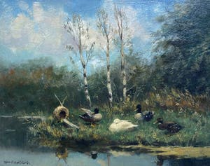 Constant Artz - Eenden aan de waterkant kopen? Bied vanaf 750!