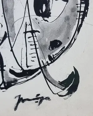 Jaap Nanninga - Abstracte tekening kopen? Bied vanaf 350!