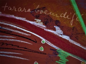 Paul Koning - Bijzonder Psychedelisch jaren 70 Pastel (ViltStift) "TaRaRaBoemDieJ" gesigneerd kopen? Bied vanaf 10!