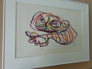Karel Appel - COBRA FIGUUR / KLEURZEEFDRUK / 59x78cm / KADER / SIG / 1978 kopen? Bied vanaf 735!