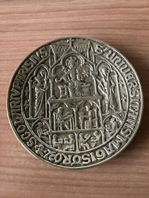 Max Le Verrier - Prachtige bronzen vide poch - Sceau de Universite 1292 kaufen? Bieten Sie von 35!