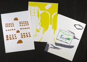Hans Landsaat - Luxe cassette met 34 zeefdrukken, Notities over 50 jaar kopen? Bied vanaf 120!