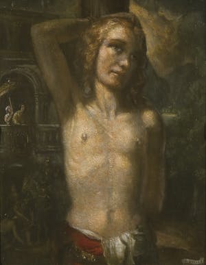 Henri van de Velde - Olieverf op doek, Bijbelse voorstelling - Ingelijst kopen? Bied vanaf 200!