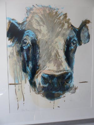 Theo Onnes - Zeefdruk. Titel. "Cow 1 ( Groot ) kopen? Bied vanaf 120!