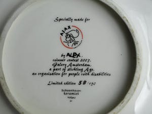 Plateelfabriek Schoonhoven N.V. - Porseleinen bord "Ajax" kopen? Bied vanaf 60!