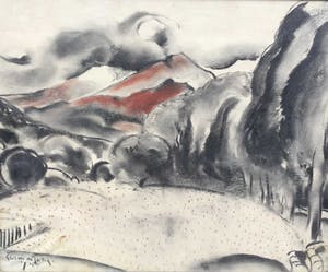 Germ de Jong - C4113-2 - Berglandschap met bomen kopen? Bied vanaf 250!